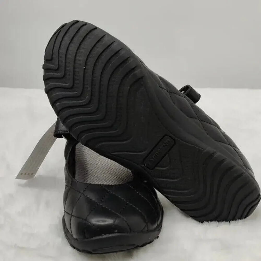 Black Leather Mary Jane Shoes Sz 4Y